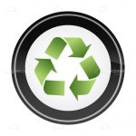 Round Recycle Icon Badge
